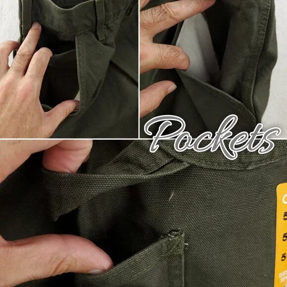 Carhartt Vintage Washed Duck Work Dungaree Carpenter Pants 50x30 Real 49x30 NW